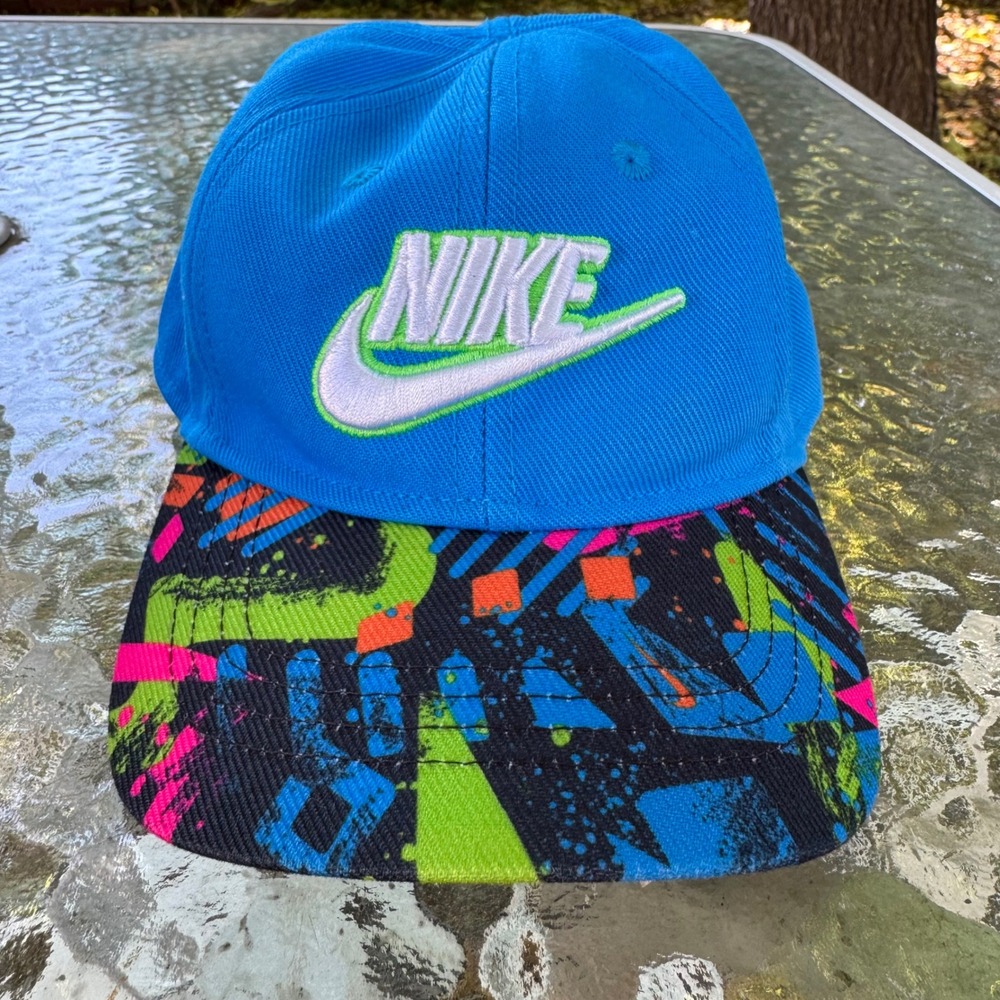Nike Infant Boys Blue Multi-Color Abstract Print Snapback Hat 2968-BE1